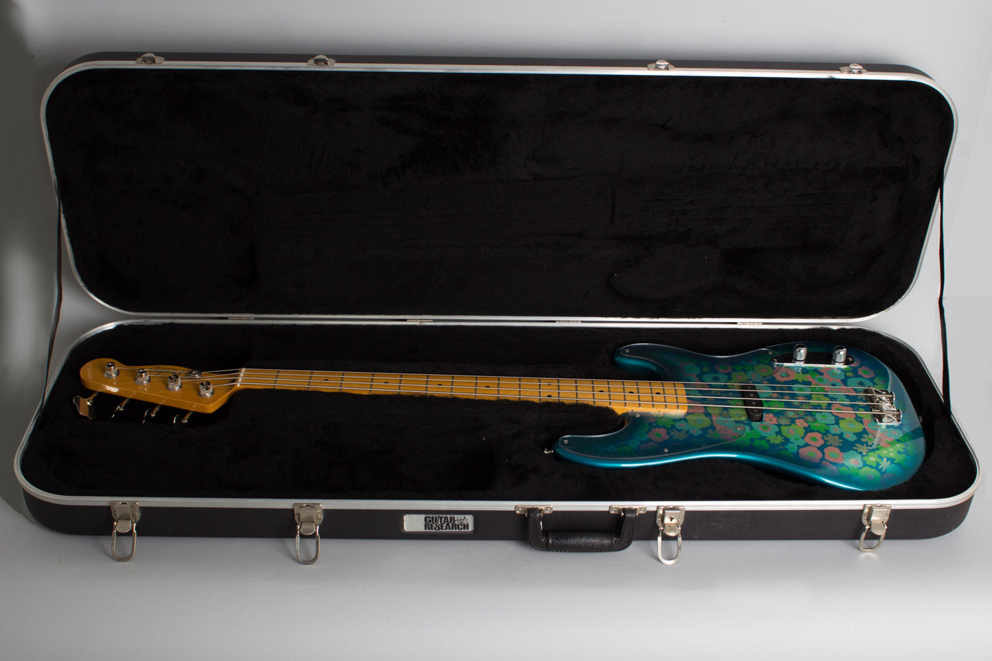 Fender Precision Blue Floral Solid Body Electric Bass Guitar (2002)