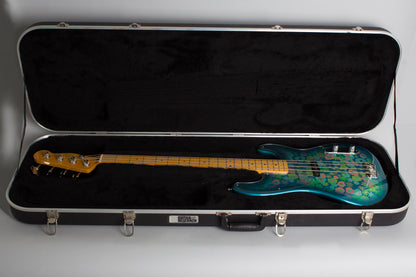 Fender Precision Blue Floral Solid Body Electric Bass Guitar (2002)