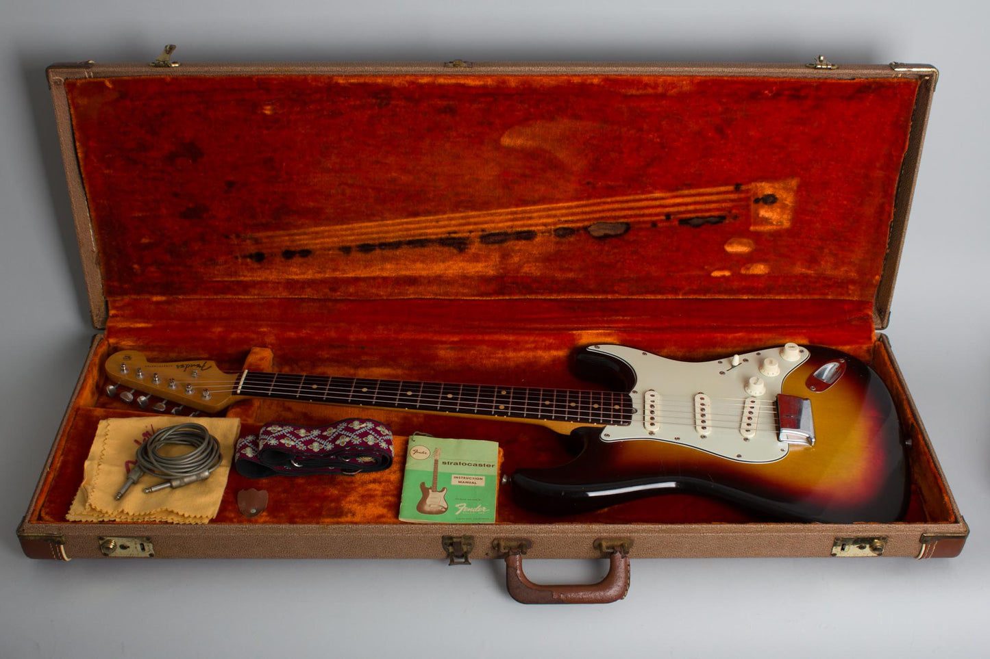 Fender Stratocaster Non-Tremolo Solid Body Electric Guitar (1962)