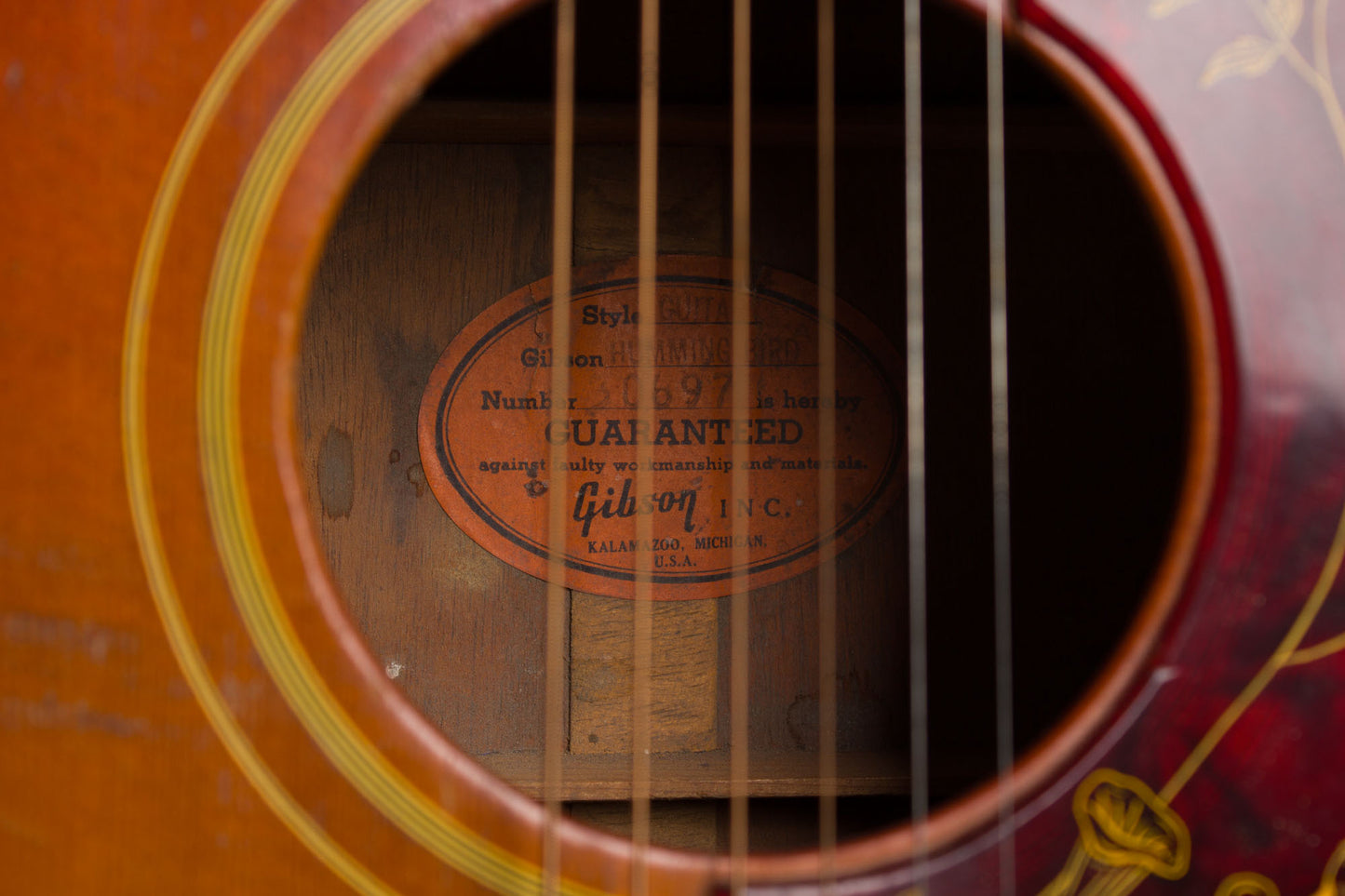 Gibson Hummingbird Owned and Played by Bob Neuwirth Flat Top Acoustic Guitar (1961)