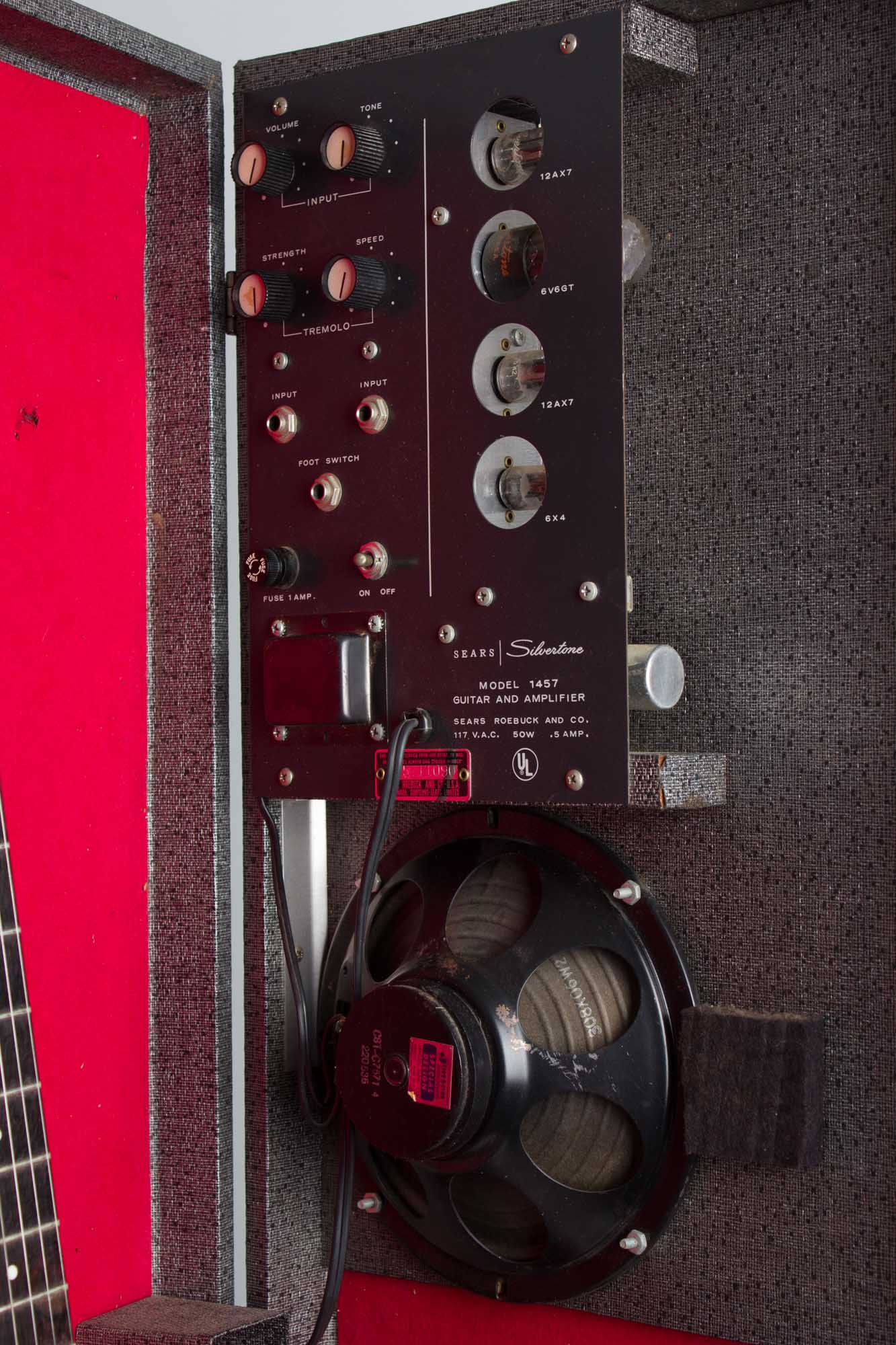 Danelectro Silvertone Model 1457 Amp-In-Case Semi-Hollow Body Electric Guitar (1965)
