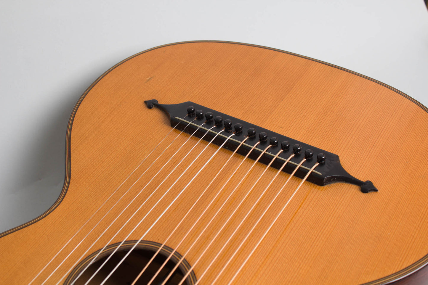 unlabelled 13 Course Schrammel Contra Harp Guitar (1950s)
