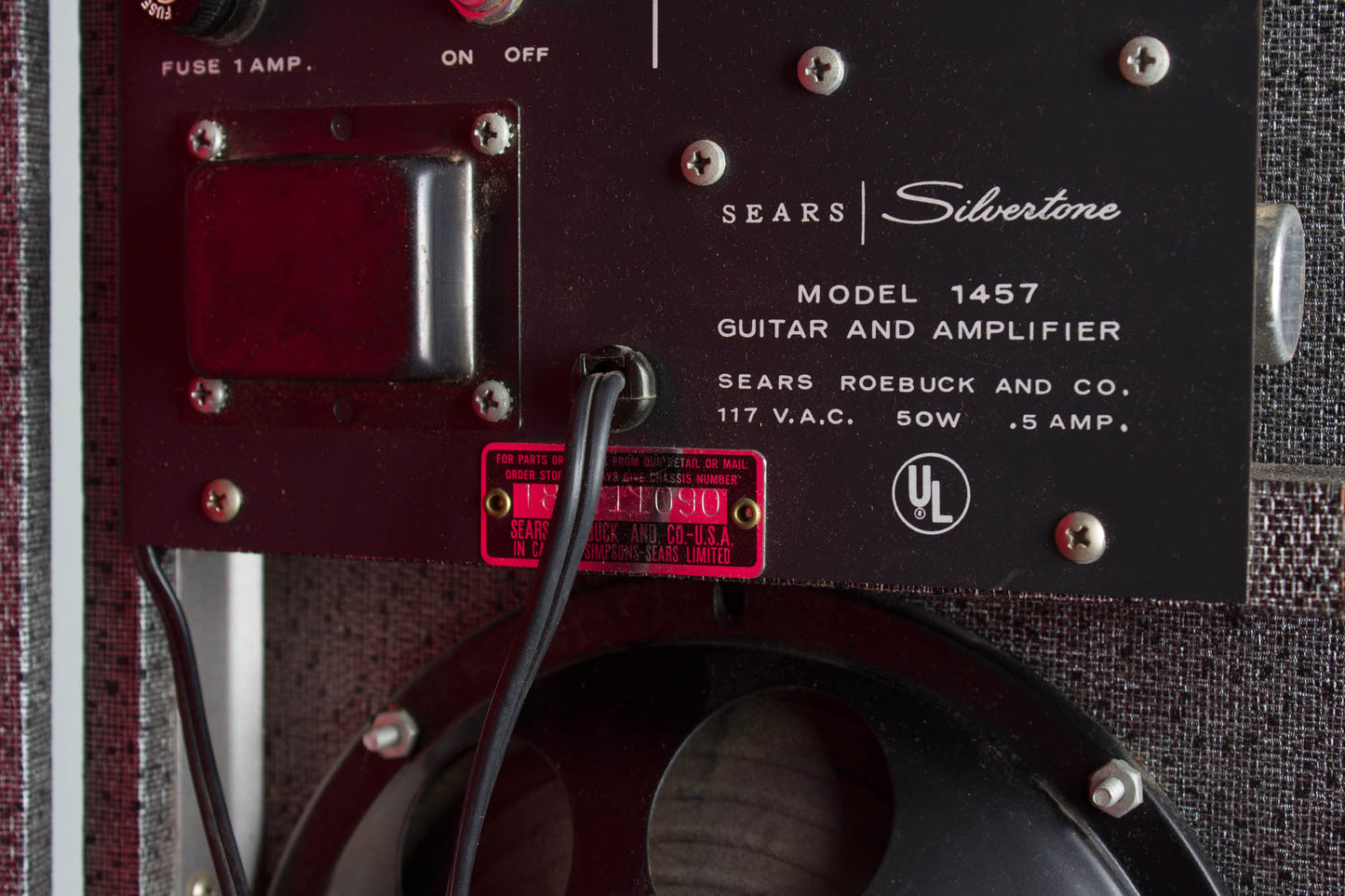 Danelectro Silvertone Model 1457 Amp-In-Case Semi-Hollow Body Electric Guitar (1965)