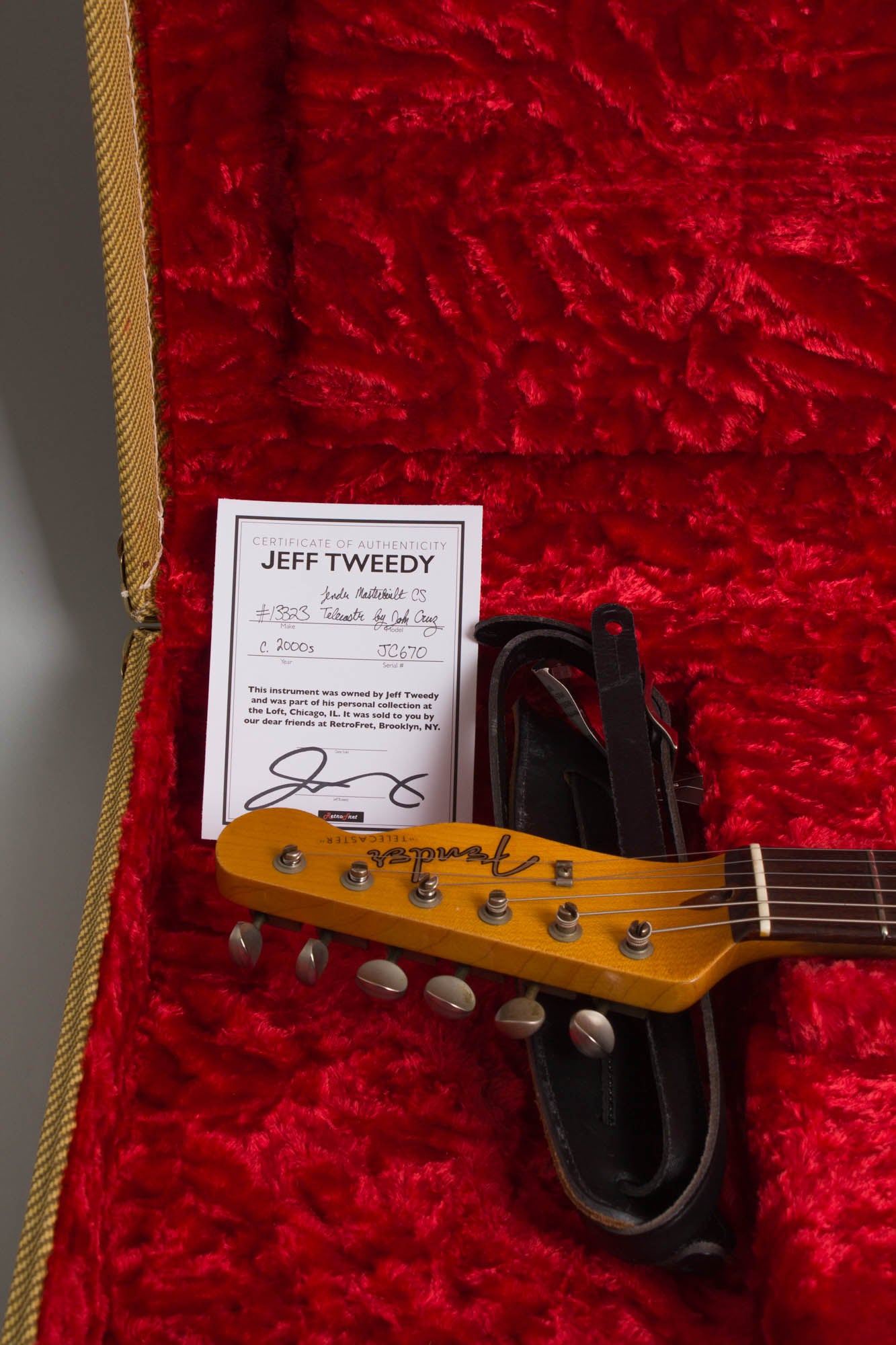 Fender Telecaster Custom Shop Masterbuilt Relic by John Cruz Owned by Jeff Tweedy of Wilco Solid Body Electric Guitar (2007)