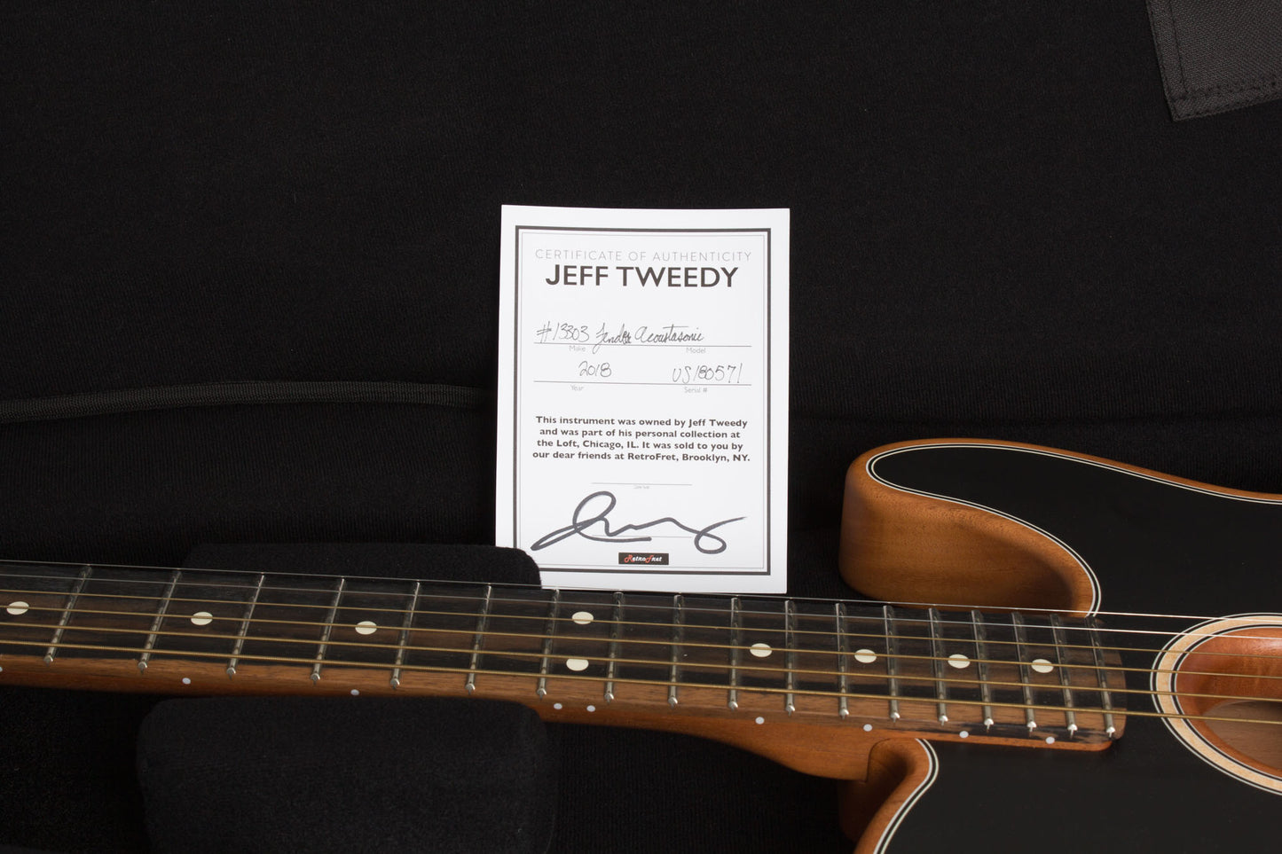 Fender Acoustasonic Owned by Jeff Tweedy of Wilco Thinline Hollow Body Electric Guitar (2018)