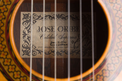 Jose Oribe Calidad Suprema Model Classical Guitar (1990)