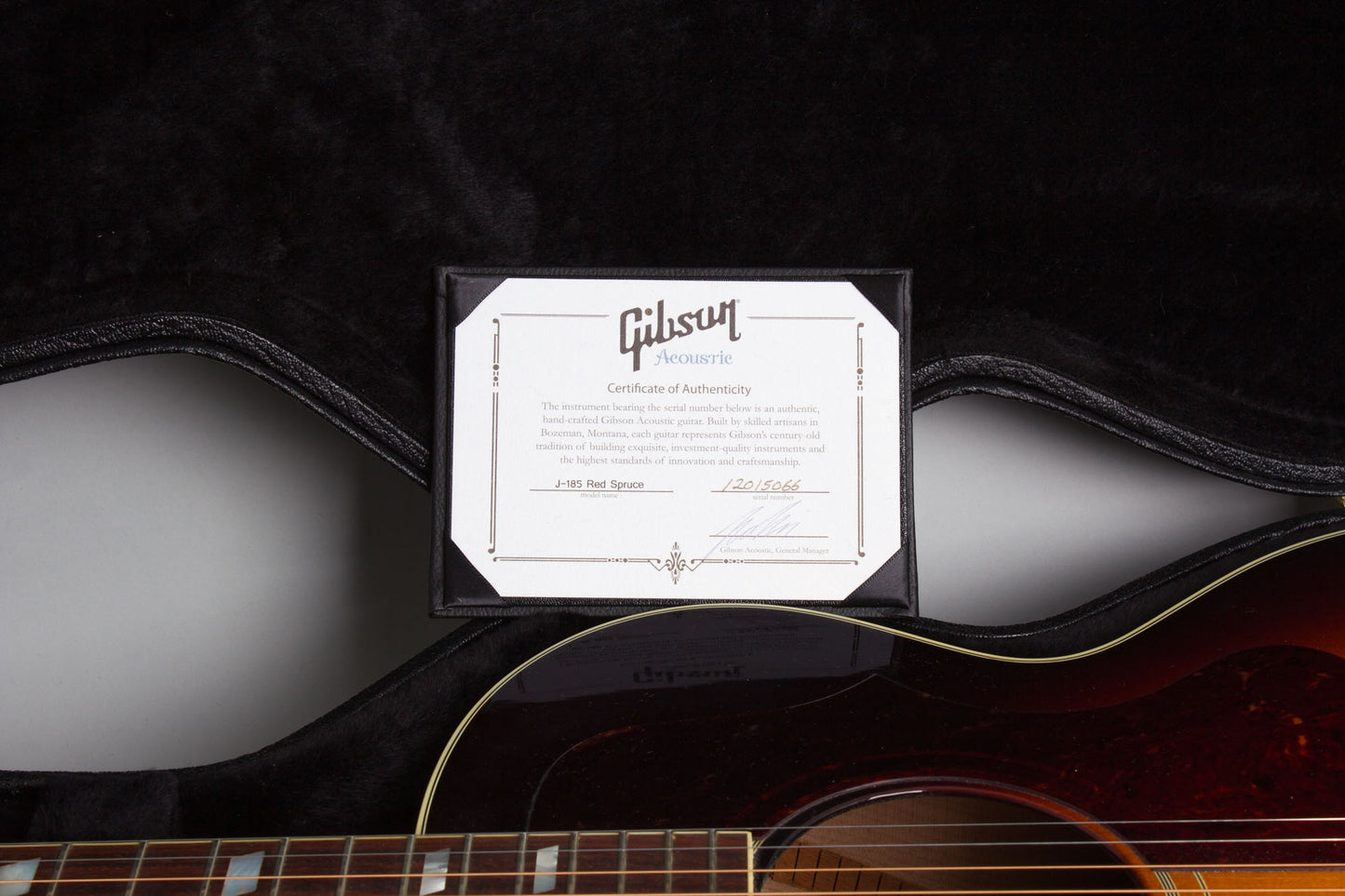 Gibson J-185 Custom Shop Red Spruce Flat Top Acoustic Guitar (2015)