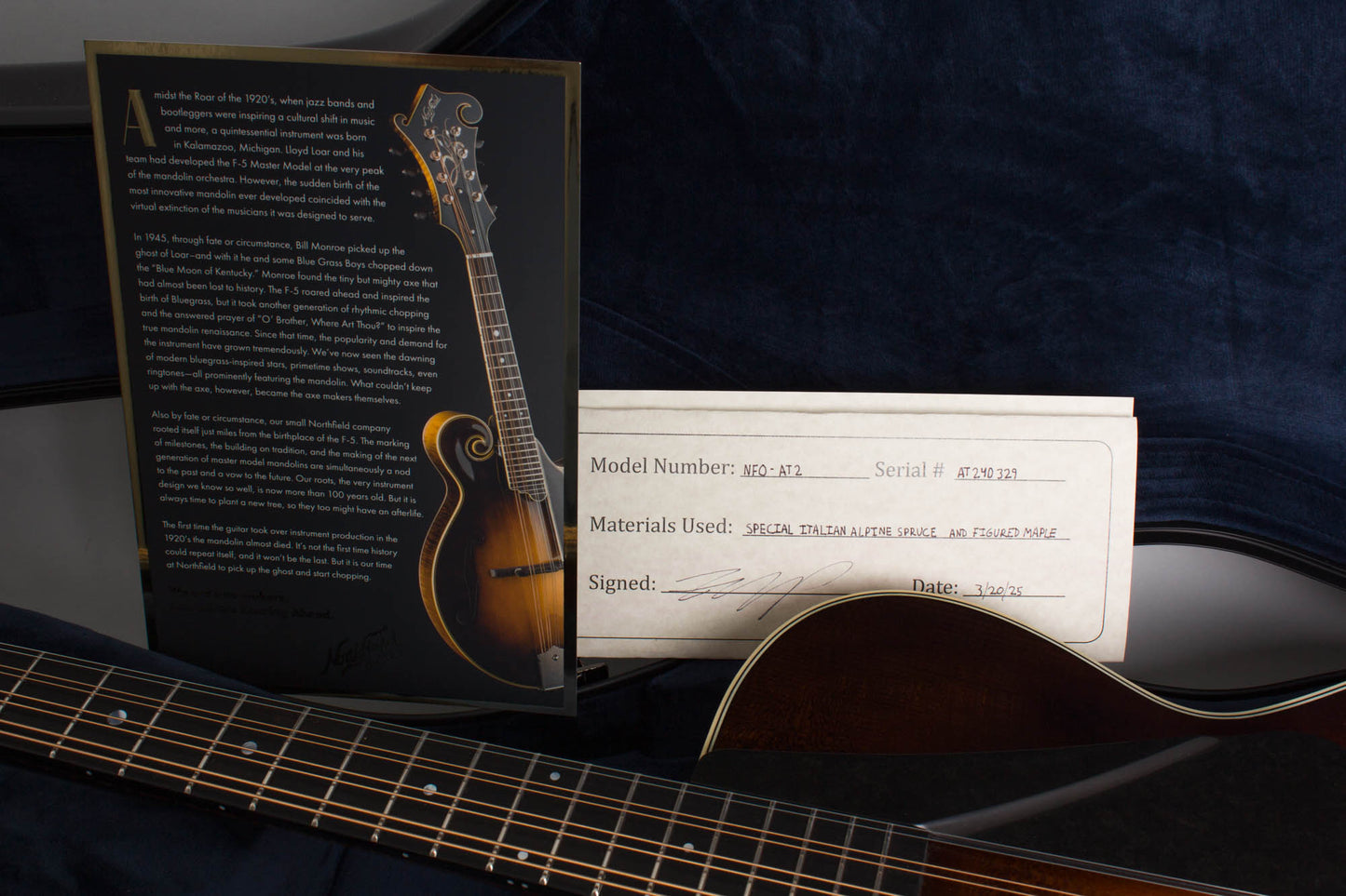 Northfield NFO-AT2 carved top Octave Mandolin (2025)