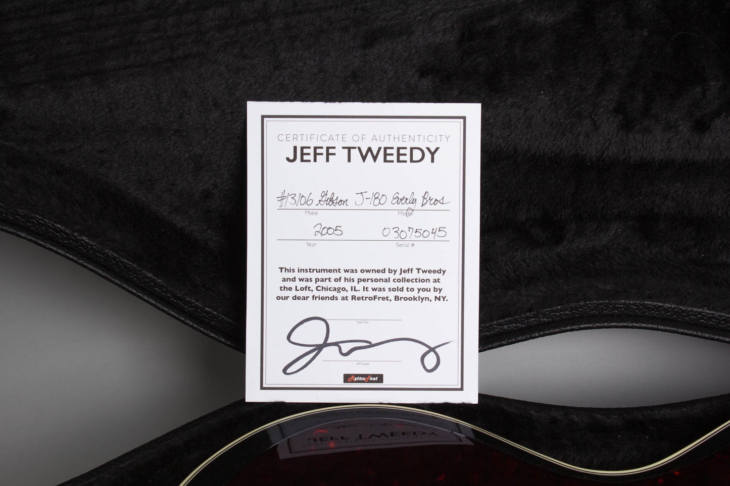 Gibson J-180 Everly Brothers Owned by Jeff Tweedy of Wilco Flat Top Acoustic Guitar (2005)