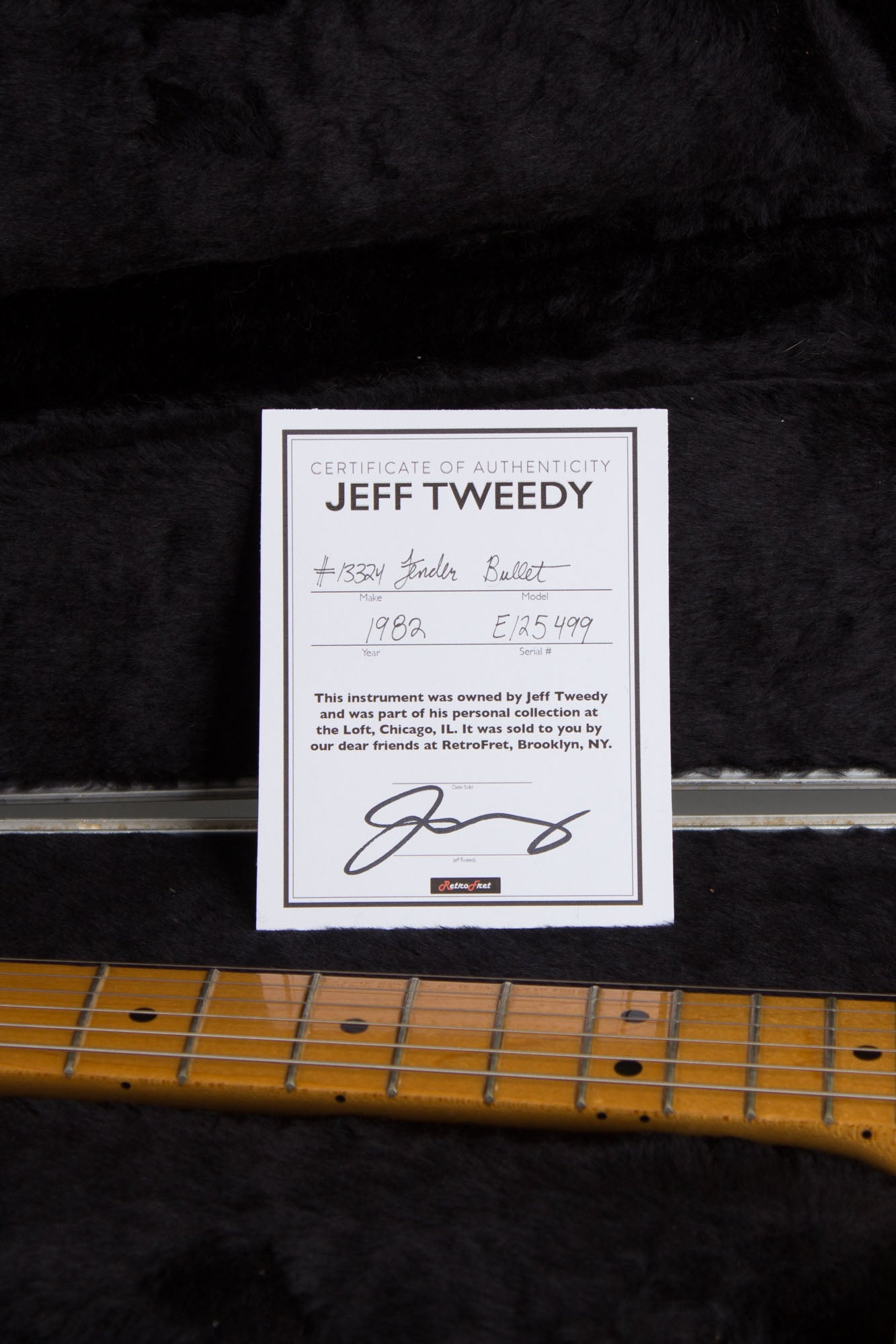 Fender Bullet 1 Owned by Jeff Tweedy of Wilco Solid Body Electric Guitar (1982)