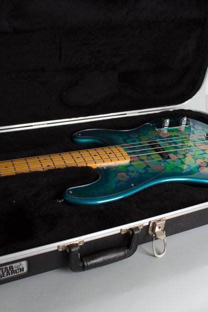 Fender Precision Blue Floral Solid Body Electric Bass Guitar (2002)