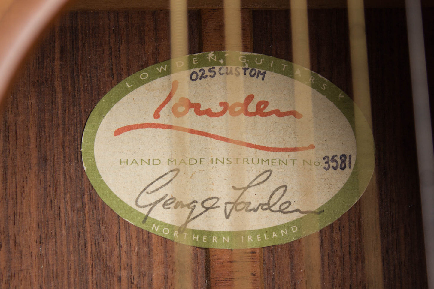 Lowden O-25 Custom Flat Top Acoustic Guitar (1992)