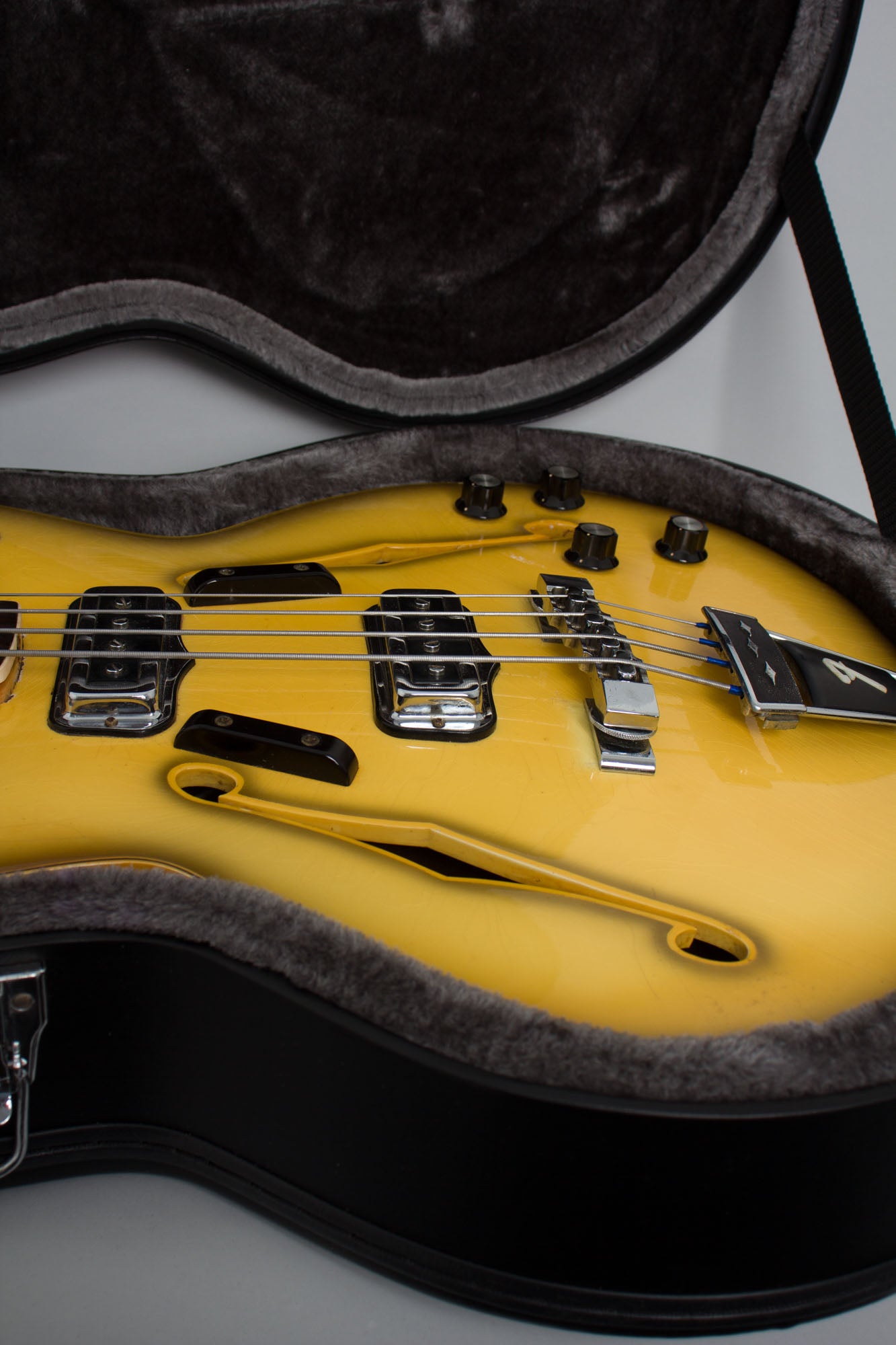 Fender Coronado Bass II Antigua Hollow Body Electric Bass Guitar (1968)