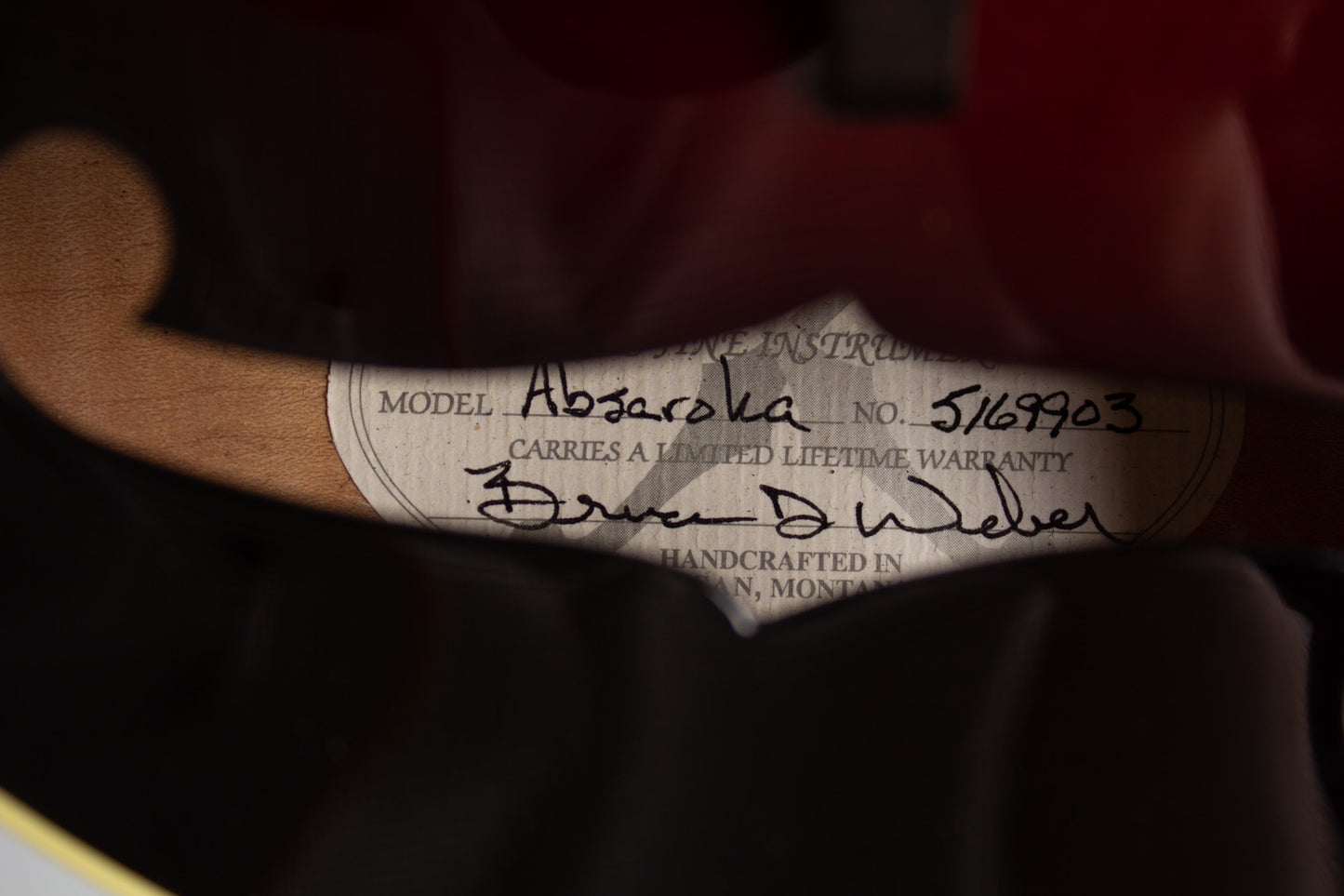 Weber Absaroka Carved Top Mandolin (2005)