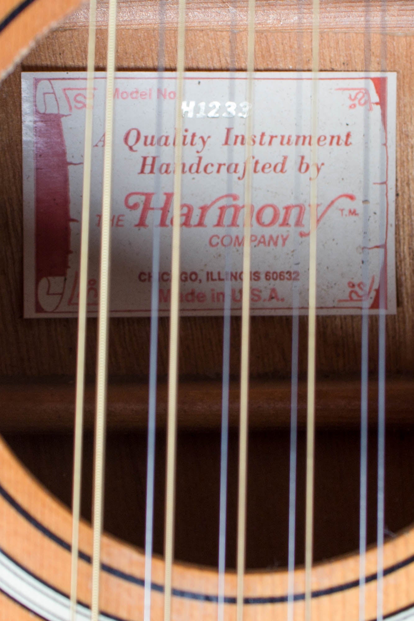 Harmony H-1233 12 String Flat Top Acoustic Guitar (1975)