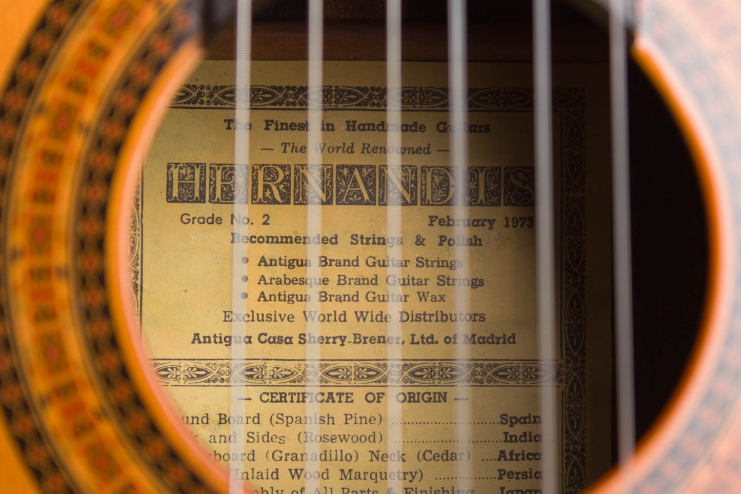 Hernandis Grade #2 Classical Guitar (1973)