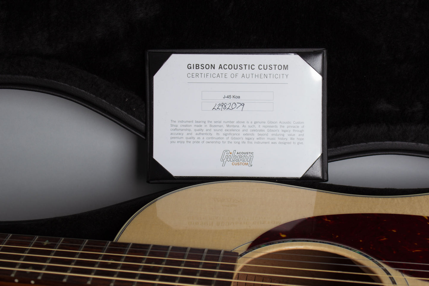 Gibson J-45 Koa Custom Shop Flat Top Acoustic Guitar (2022)