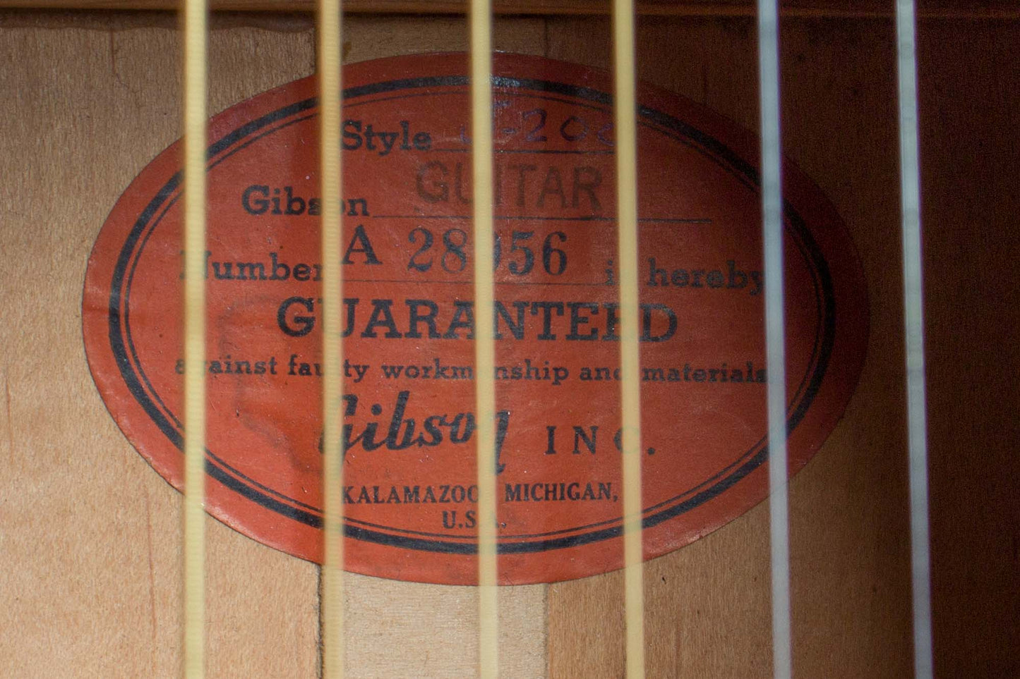 Gibson J-200N Flat Top Acoustic Guitar (1958)