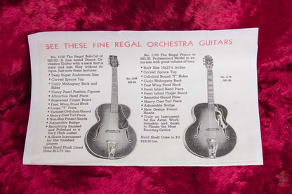 Regal Prince Model 1170 Arch Top Acoustic Guitar (1938)