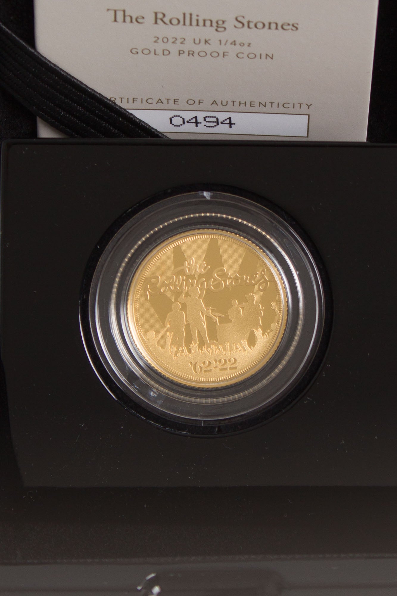 Royal Mint 1/4 ounce Rolling Stones Sixty Commemorative Gold Proof Coin (2022)