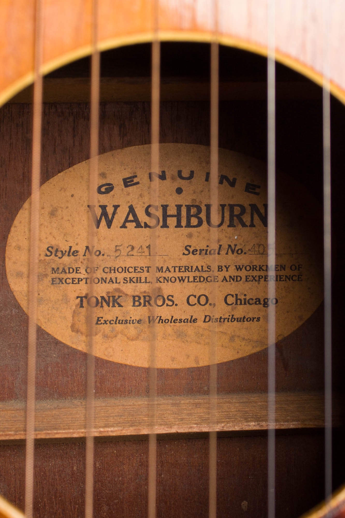 Gibson Washburn Model 5241 Classic Flat Top Acoustic Guitar (1939)