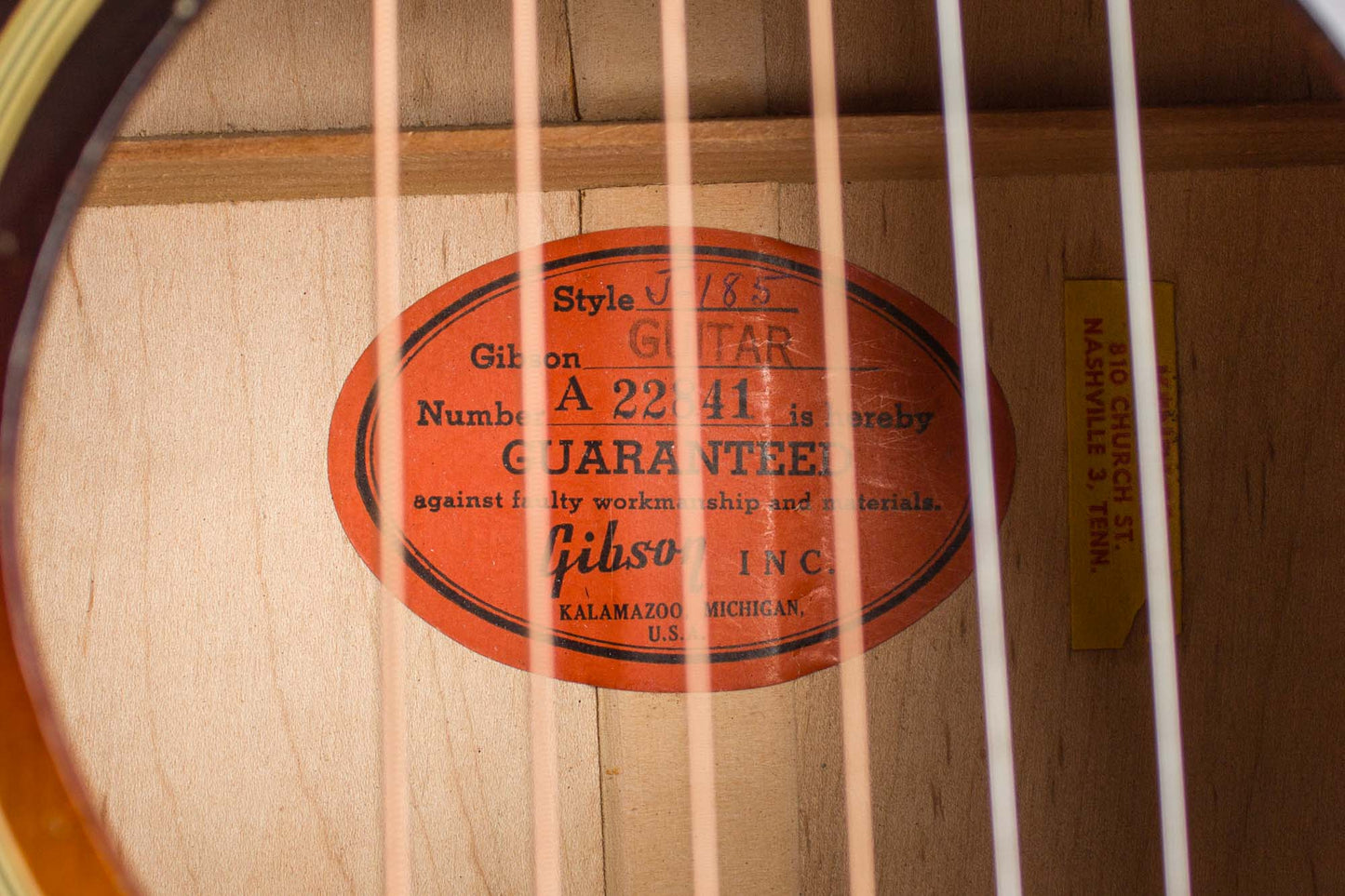 Gibson J-185 Flat Top Acoustic Guitar (1956)