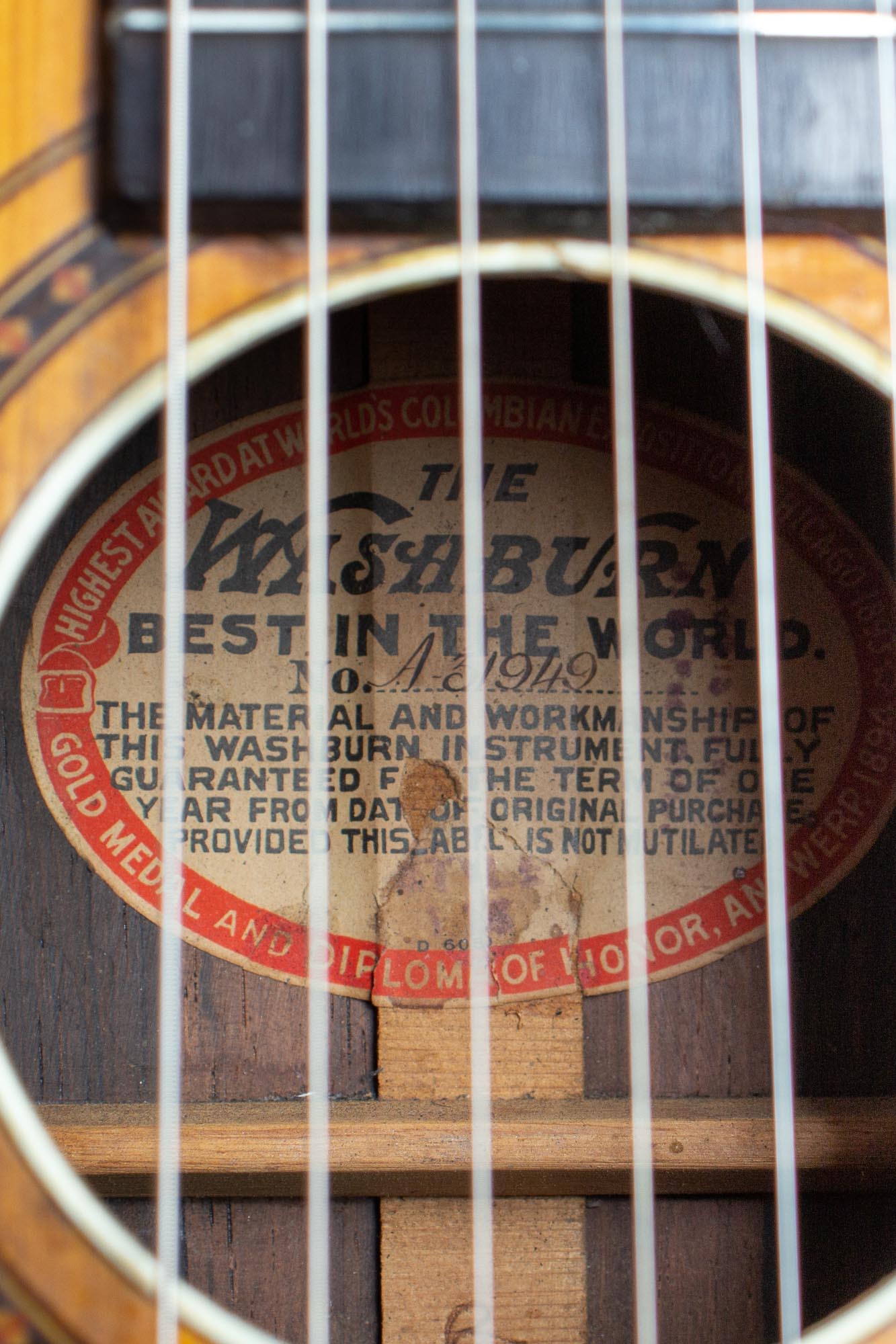 Washburn Style 115 Flat Top Acoustic Guitar (1908)