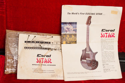 Danelectro Coral Vincent Bell Sitar Semi-Hollow Body Electric Guitar (1967)