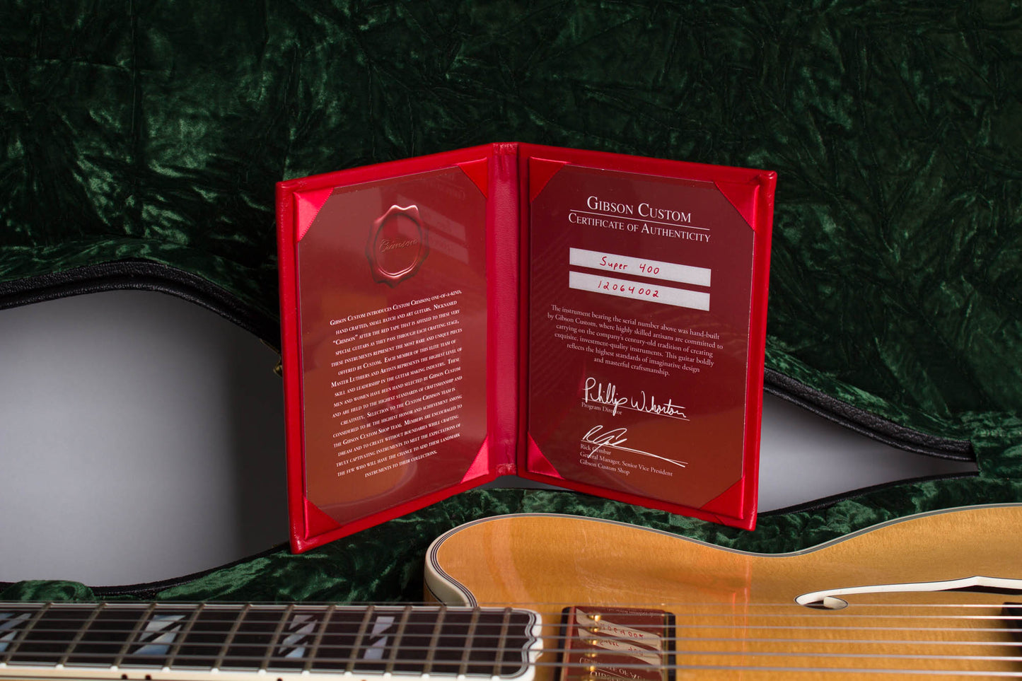 Gibson Super 400 Crimson Custom Arch Top Hollow Body Electric Guitar (2014)