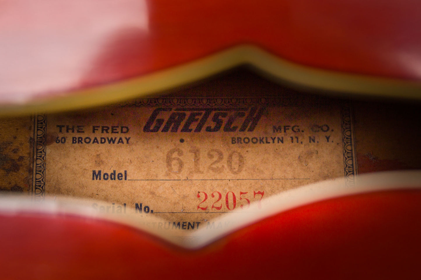 Gretsch Model 6120 Chet Atkins Hollow Body Arch Top Hollow Body Electric Guitar (1957)