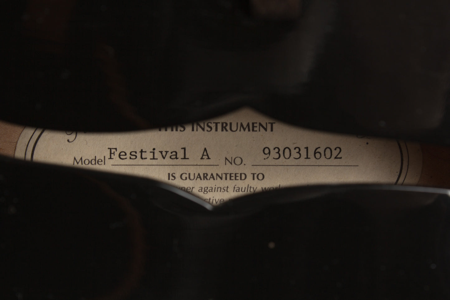 Flatiron Festival A Carved Top Mandolin (1993)