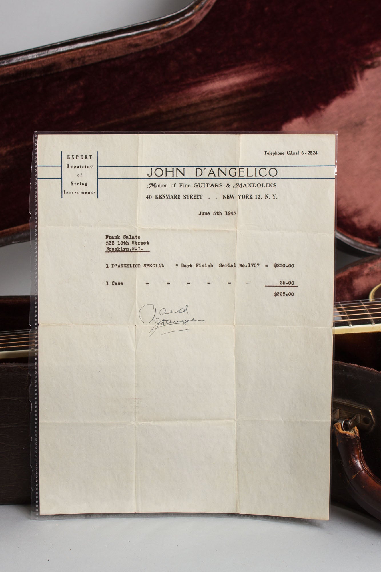 D'Angelico Special Arch Top Acoustic Guitar (1947)