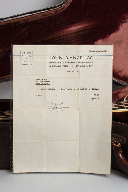 D'Angelico Special Arch Top Acoustic Guitar (1947)