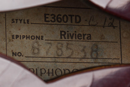 Epiphone E360TD-C12 Riviera 12 String Semi-Hollow Body Electric Guitar (1967)