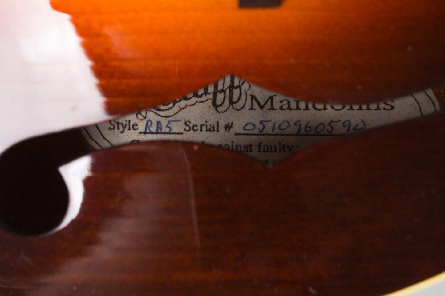 Ratliff RA-5 Carved Top Mandolin (1996)