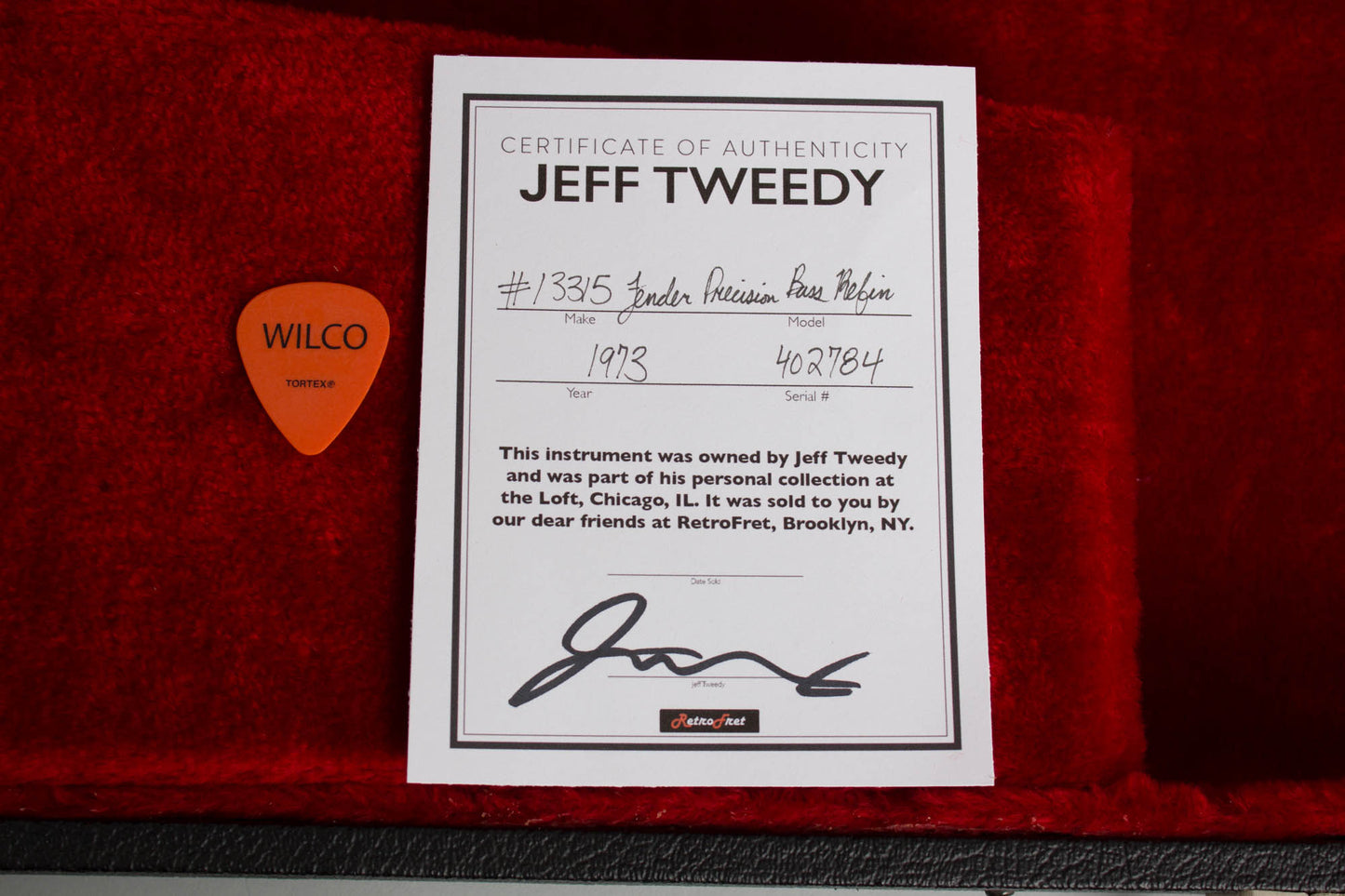 Fender Precision Bass Owned by Jeff Tweedy of Wilco Solid Body Electric Bass Guitar (1972/1975)