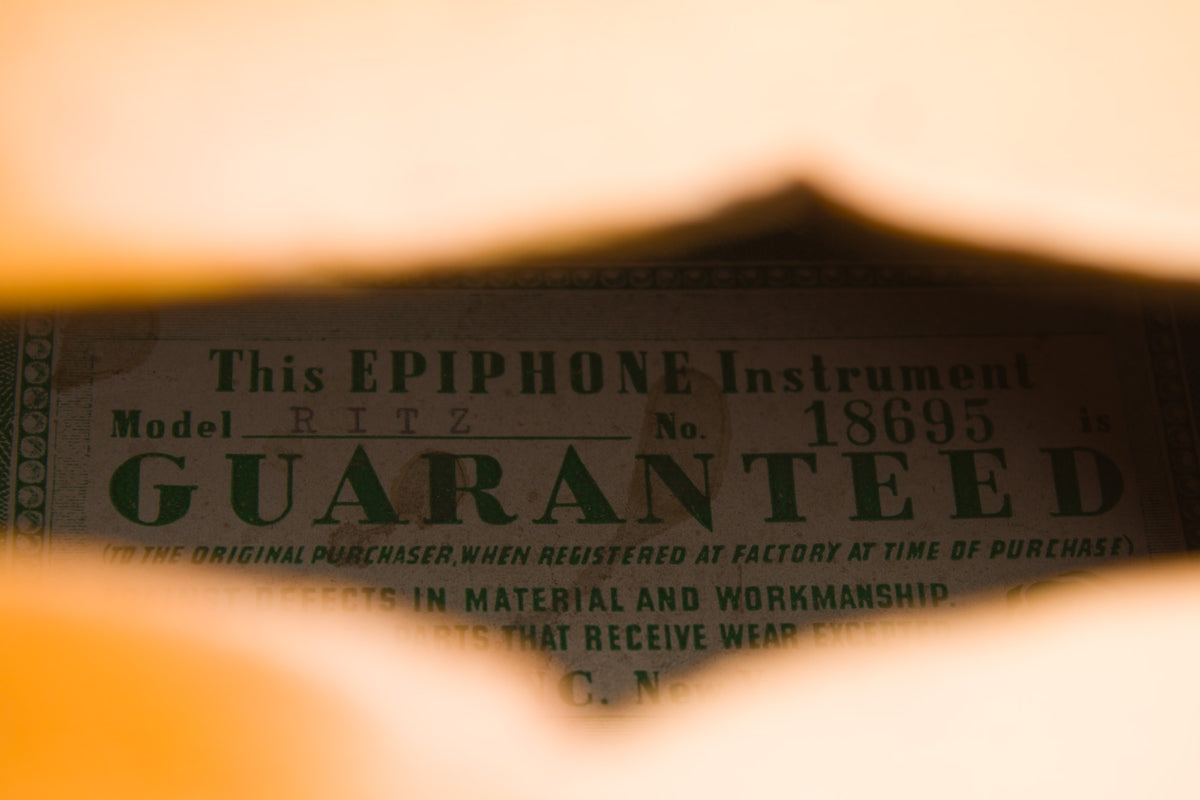 Epiphone Ritz Arch Top Acoustic Guitar (1942)