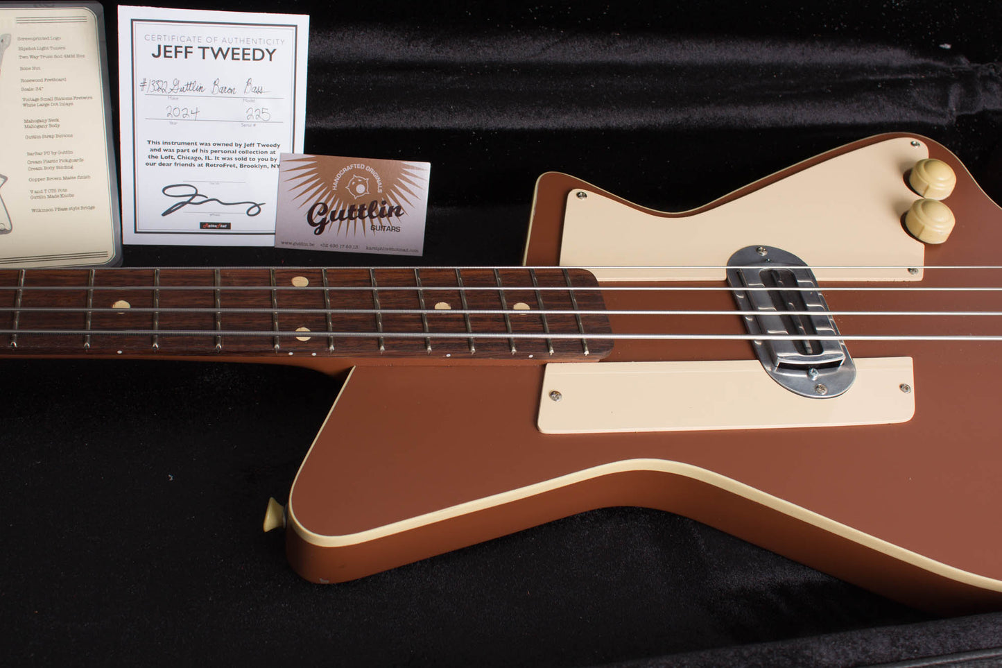 Guttlin Baron Bass Owned by Jeff Tweedy of Wilco Solid Body Electric Bass Guitar (2024)