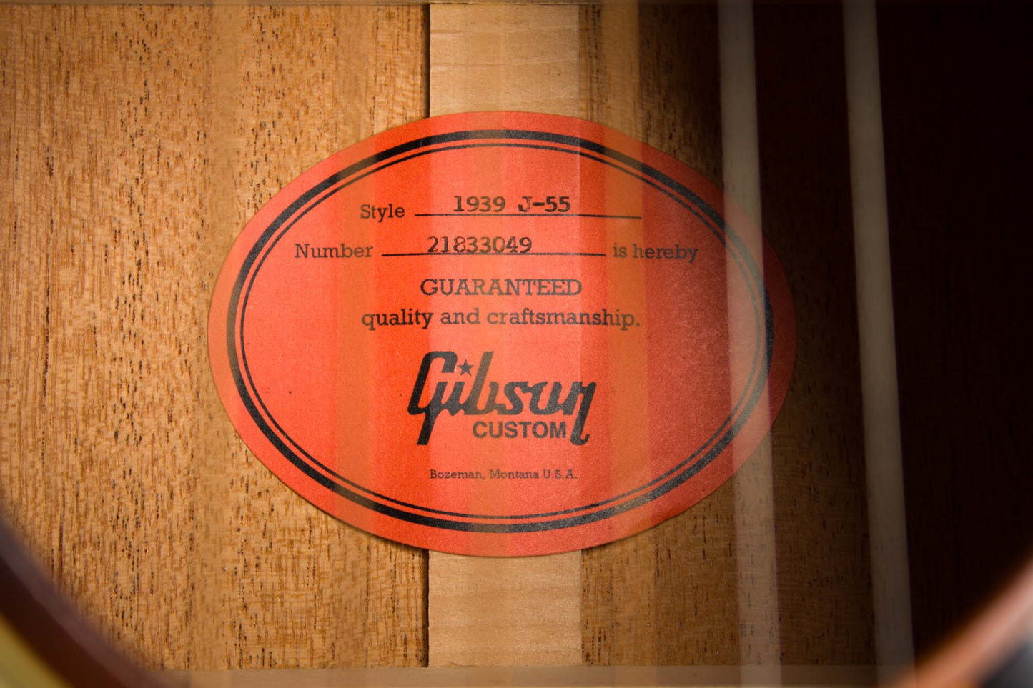 Gibson J-55 1939 Re-issue Flat Top Acoustic Guitar (2023)