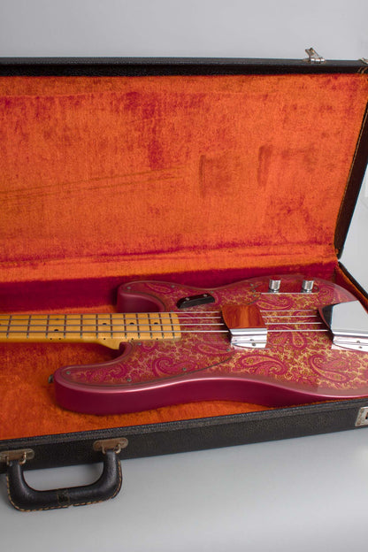 Fender Telecaster Bass Pink Paisley Solid Body Electric Bass Guitar (1968)