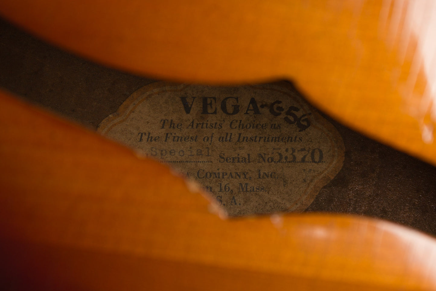 Vega C-56 Special w/DeArmond Rhythm Chief Pickup Arch Top Acoustic Guitar (late 1940s)