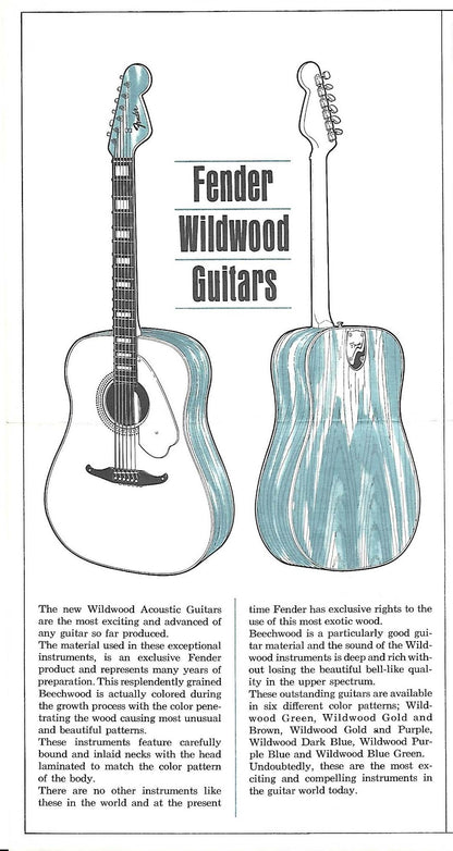 Fender Wildwood VI Flat Top Acoustic Guitar (1967)