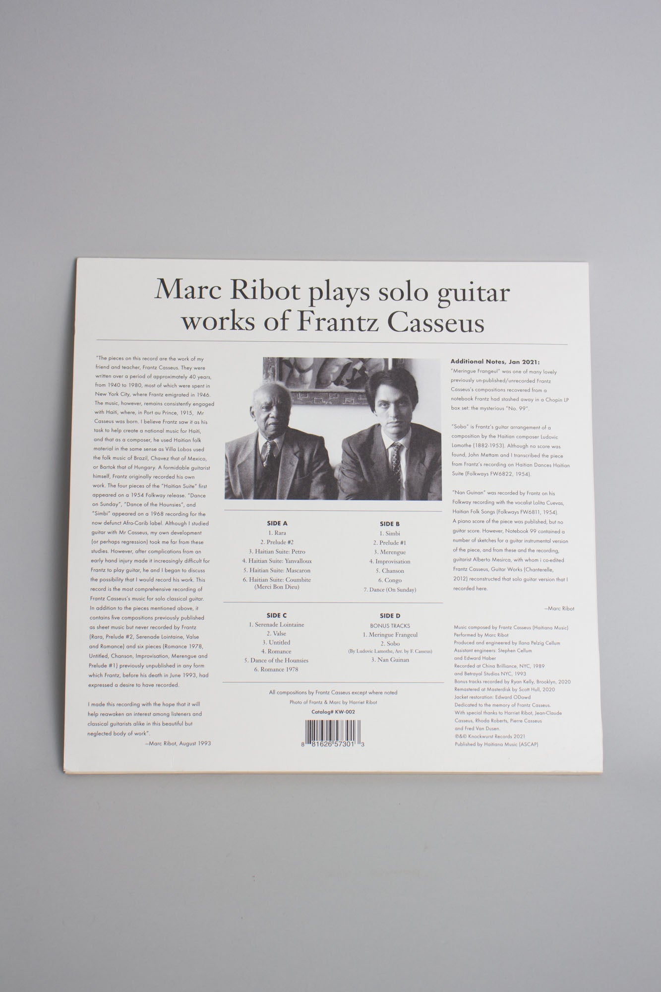 Thomas Humphrey Owned and used by Marc Ribot Classical Guitar (1978)