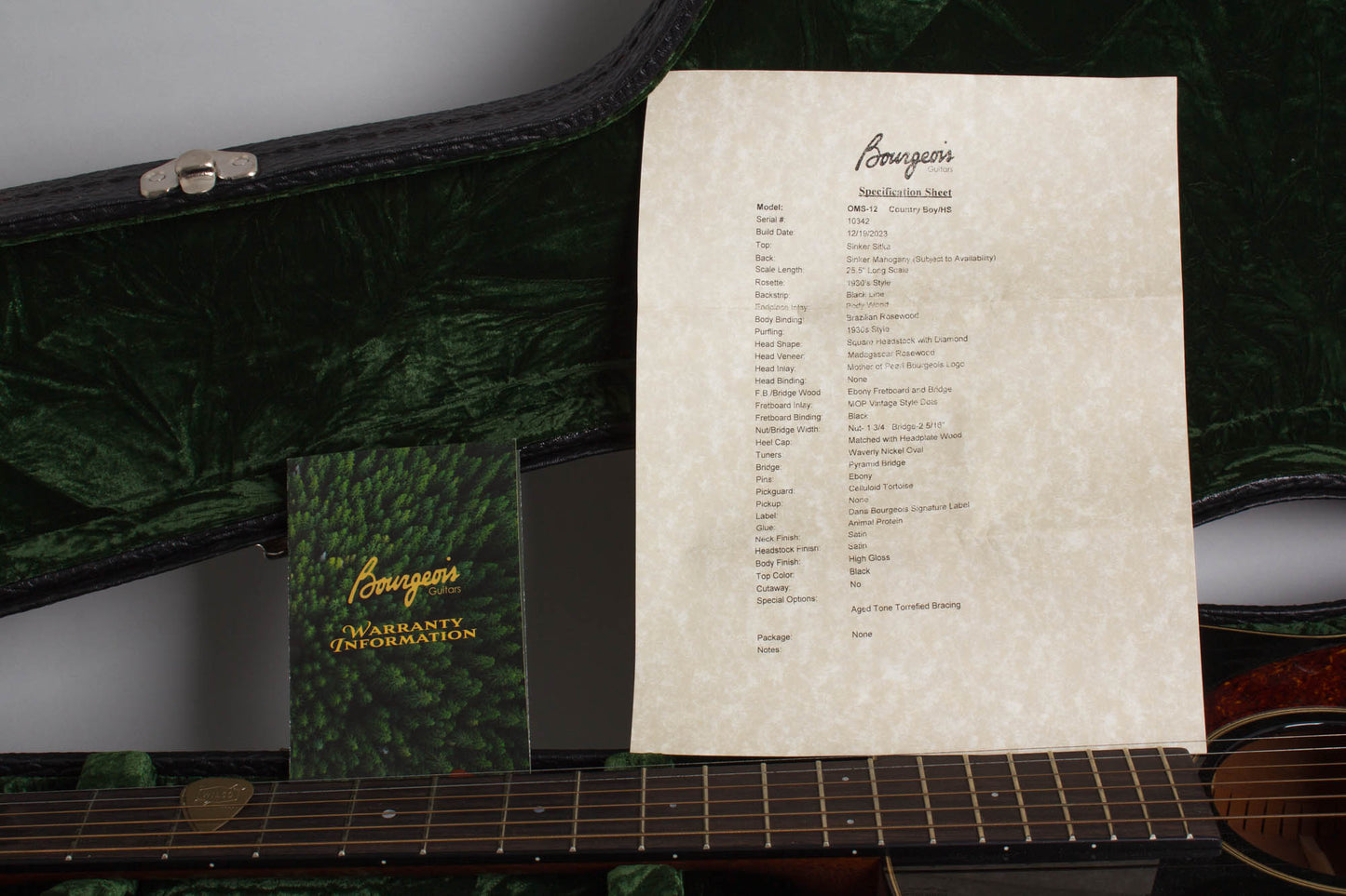 Bourgeois OMS-12 Country Boy HS Owned by Jeff Tweedy of Wilco Flat Top Acoustic Guitar (2023)