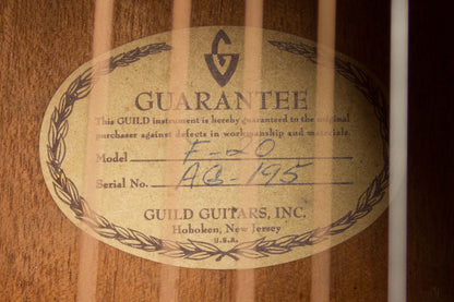 Guild F-20 Flat Top Acoustic Guitar (1965)