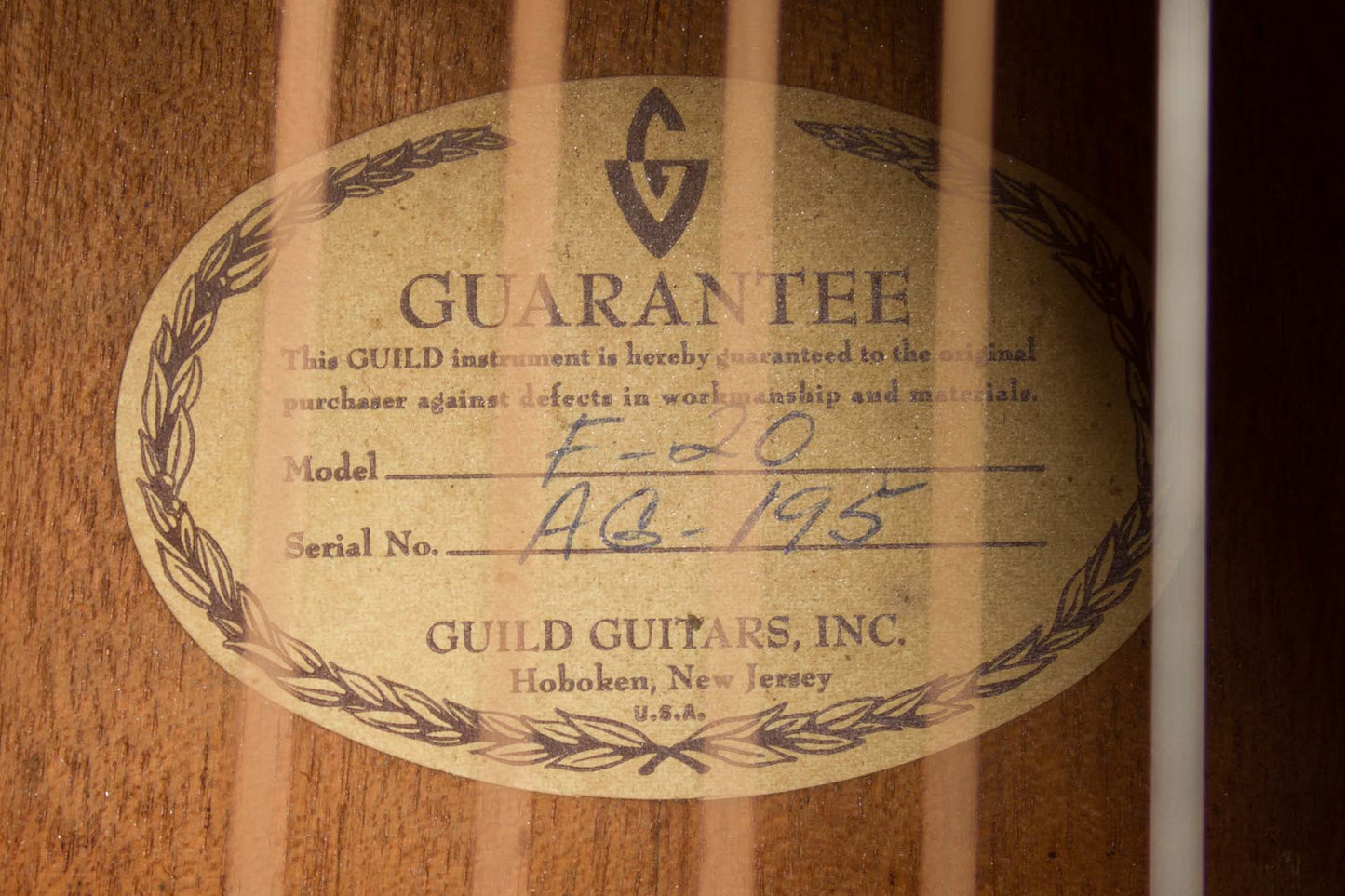 Guild F-20 Flat Top Acoustic Guitar (1965)