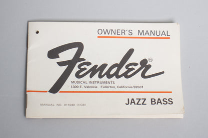 Fender Jazz Bass Solid Body Electric Bass Guitar (1972)