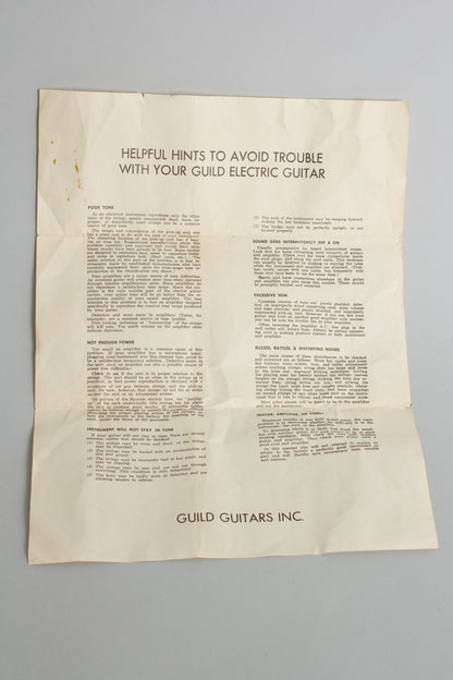 Guild Duane Eddy Jr B Thinline Hollow Body Electric Guitar (1962)