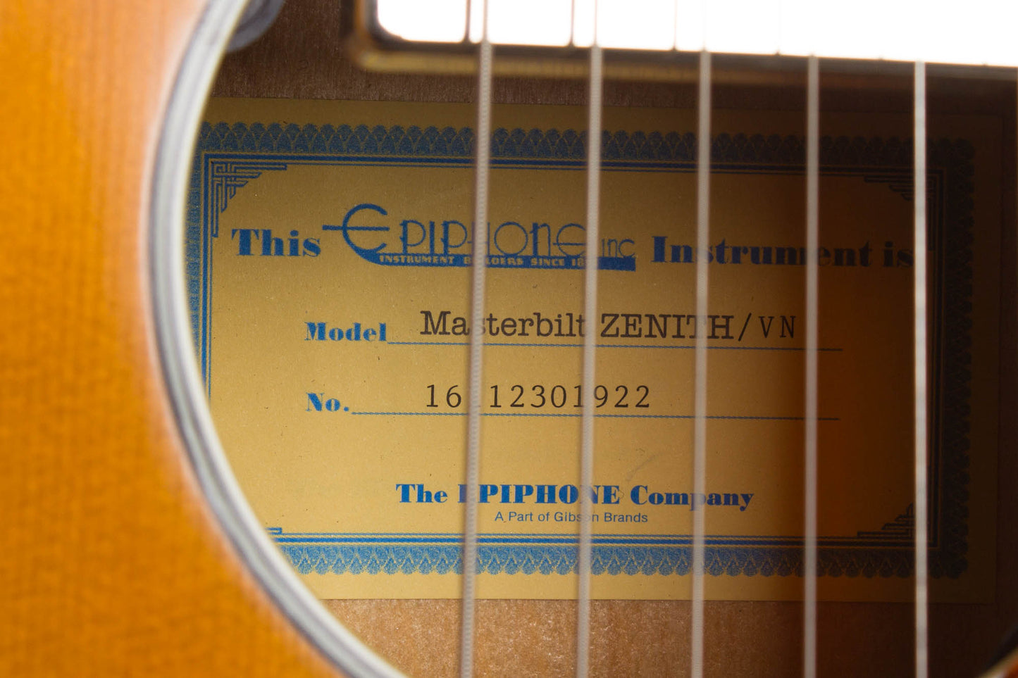 Epiphone Masterbilt Century Collection Zenith VN Owned by Jeff Tweedy of Wilco Arch Top Acoustic/Electric Guitar (2016)