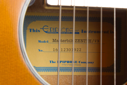 Epiphone Masterbilt Century Collection Zenith VN Owned by Jeff Tweedy of Wilco Arch Top Acoustic/Electric Guitar (2016)